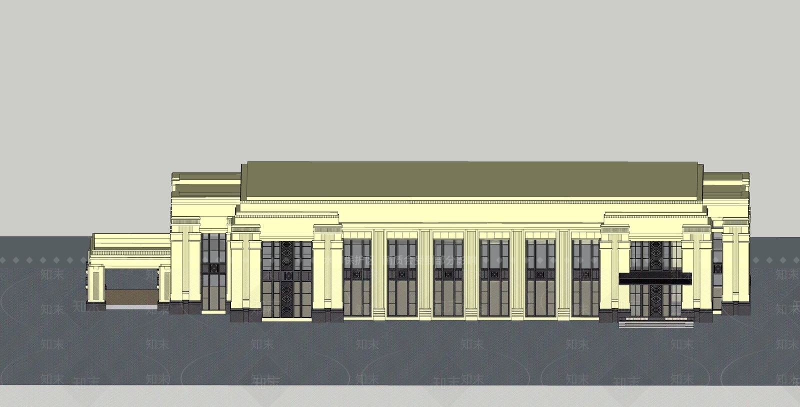 欧式其他商业建筑SU模型下载【ID:1185228853】