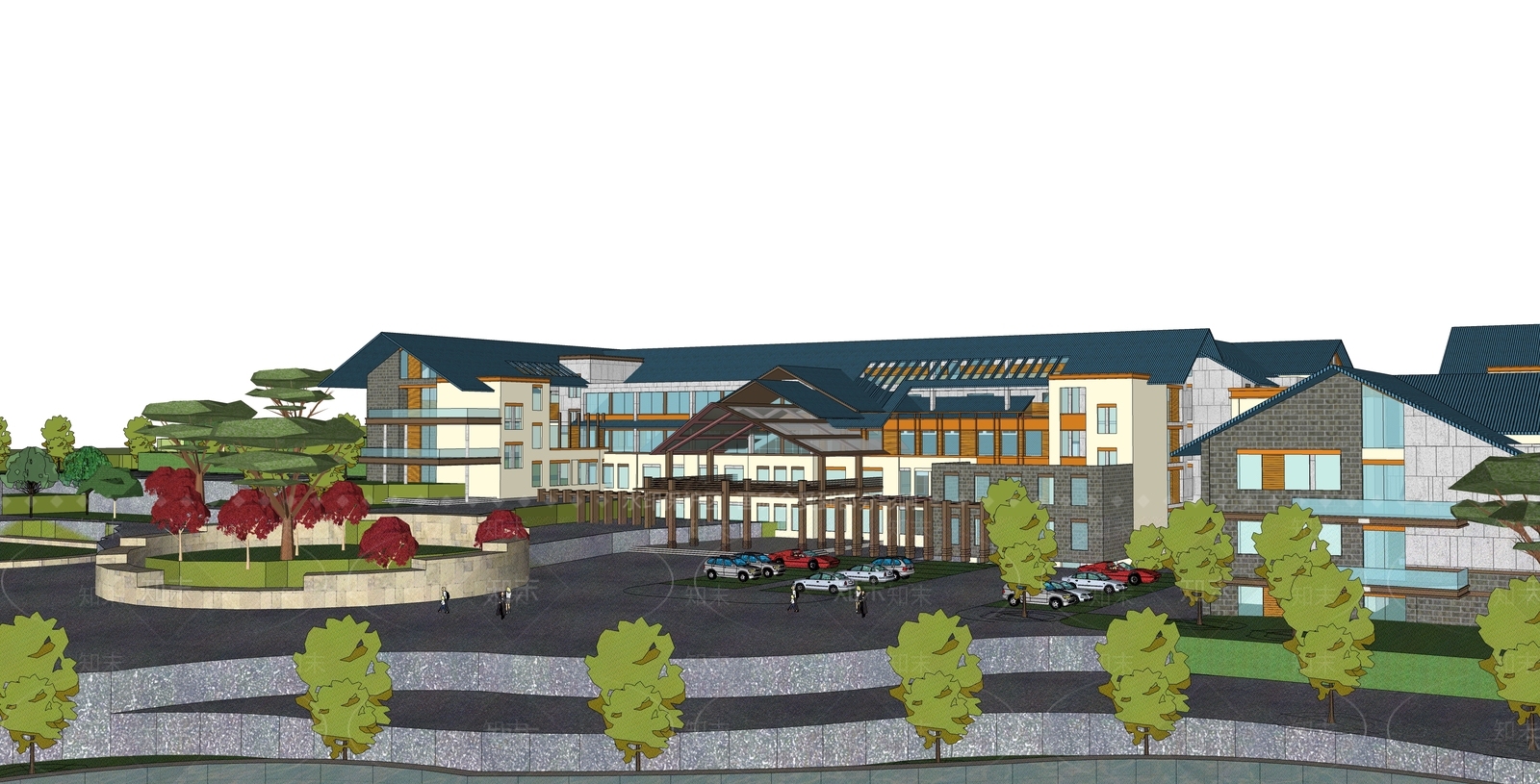 中式其他商业建筑SU模型下载【ID:1185229052】