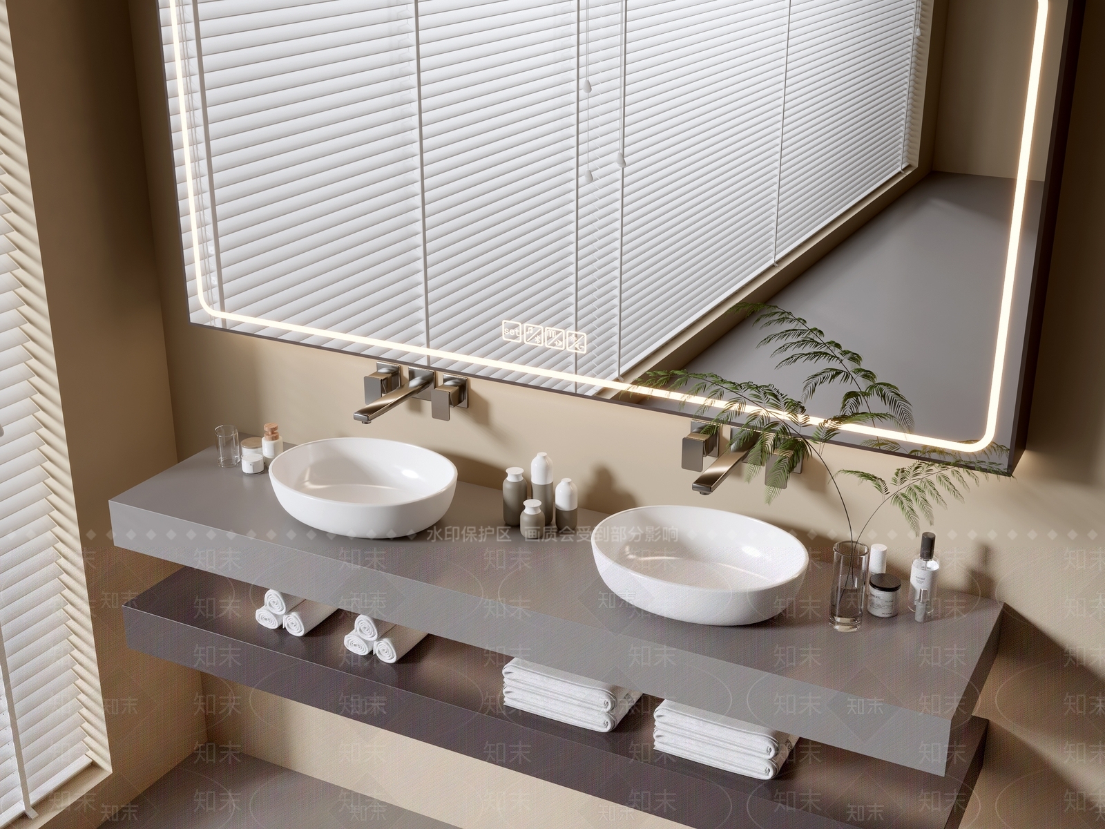 浴室柜3D模型下载【ID:1185229250】