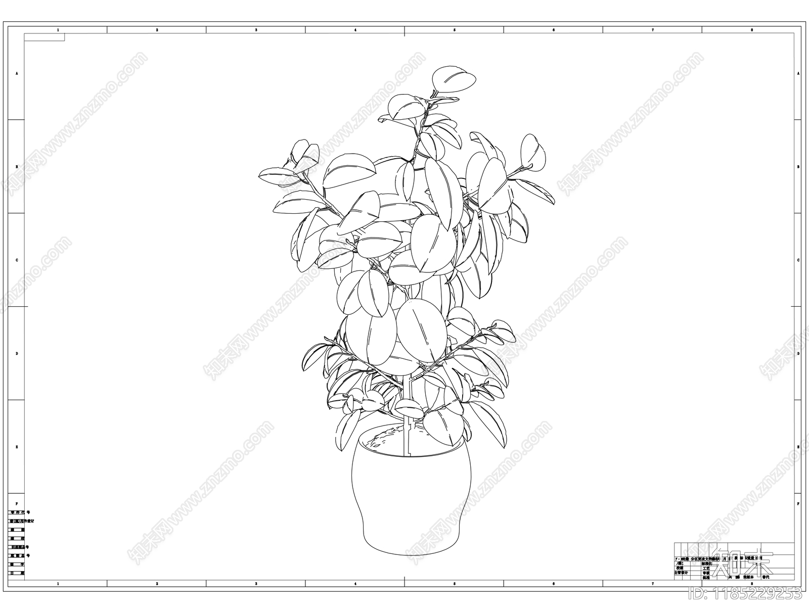 现代树cad施工图下载【ID:1185229253】