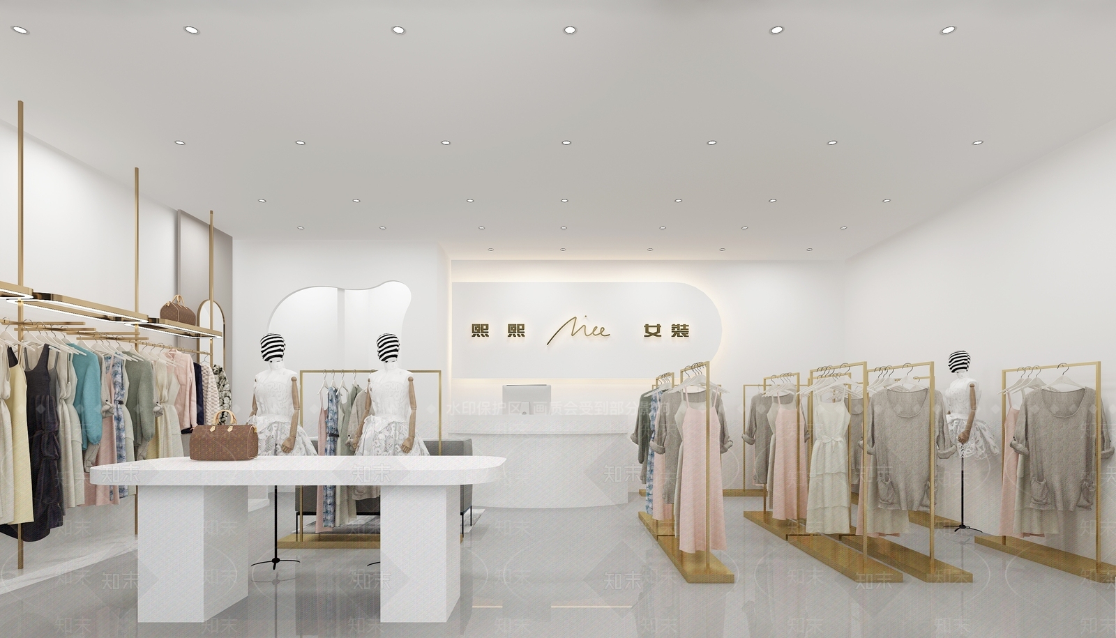 现代服装店3D模型下载【ID:1185234291】