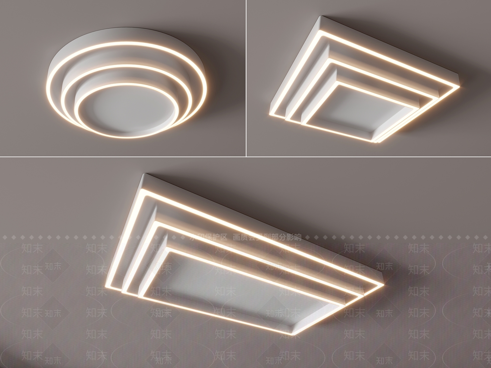 现代灯具组合3D模型下载【ID:1185238268】