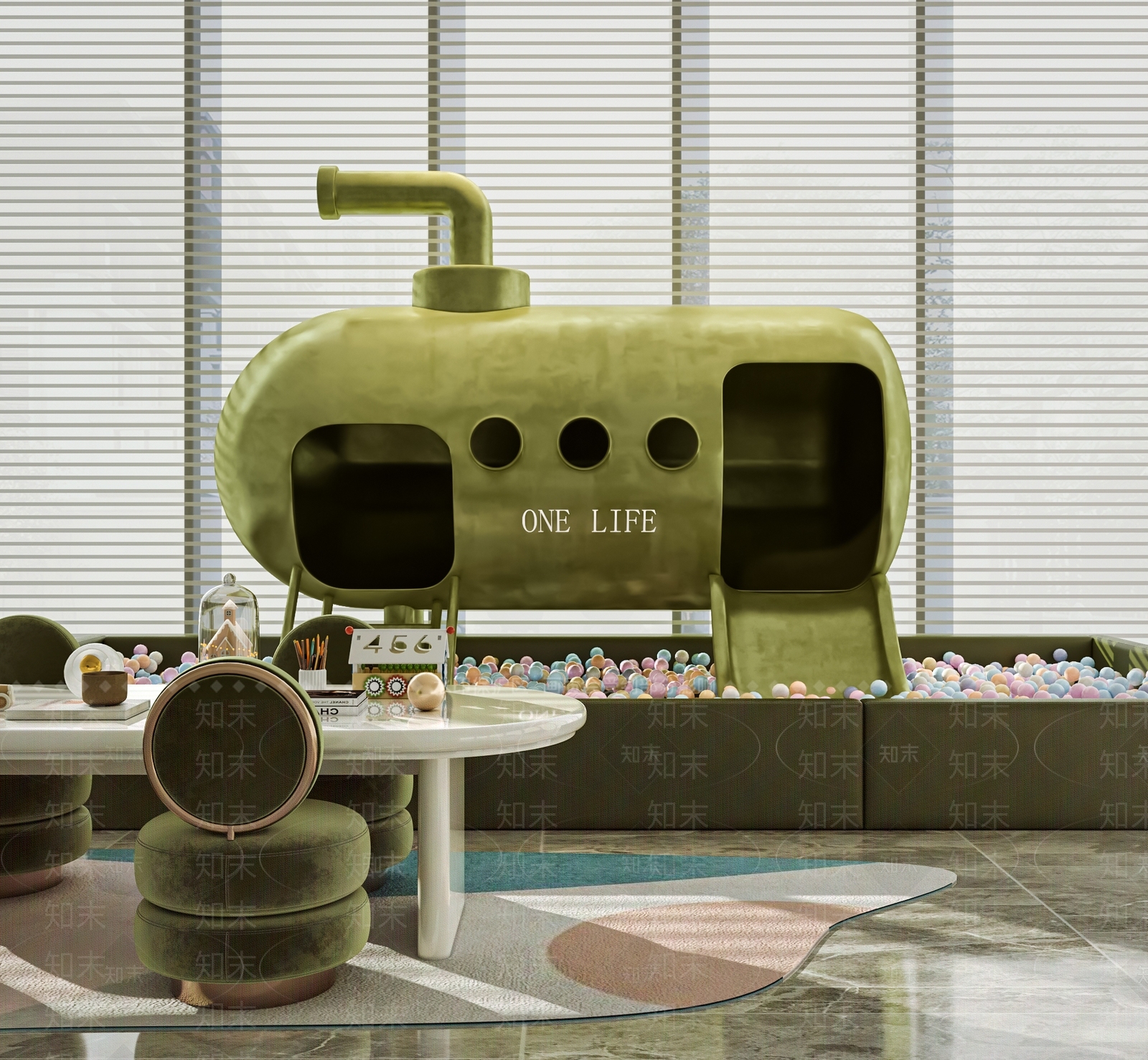 现代美发店3D模型下载【ID:1185523402】