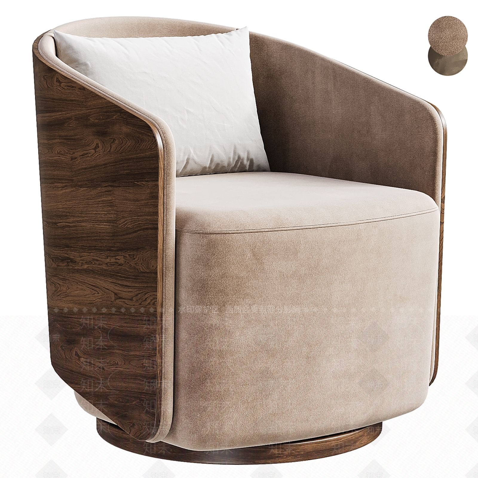 北欧单人沙发3D模型下载【ID:1185243394】