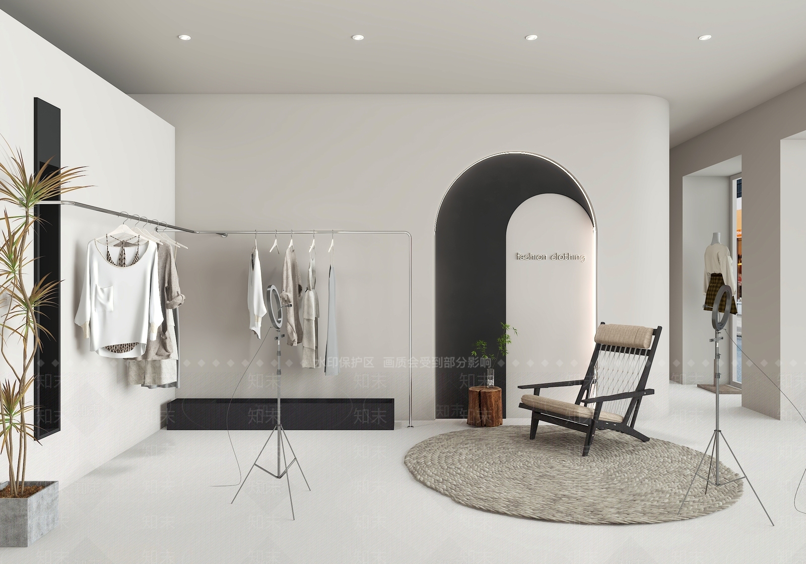 现代服装店3D模型下载【ID:1185247970】