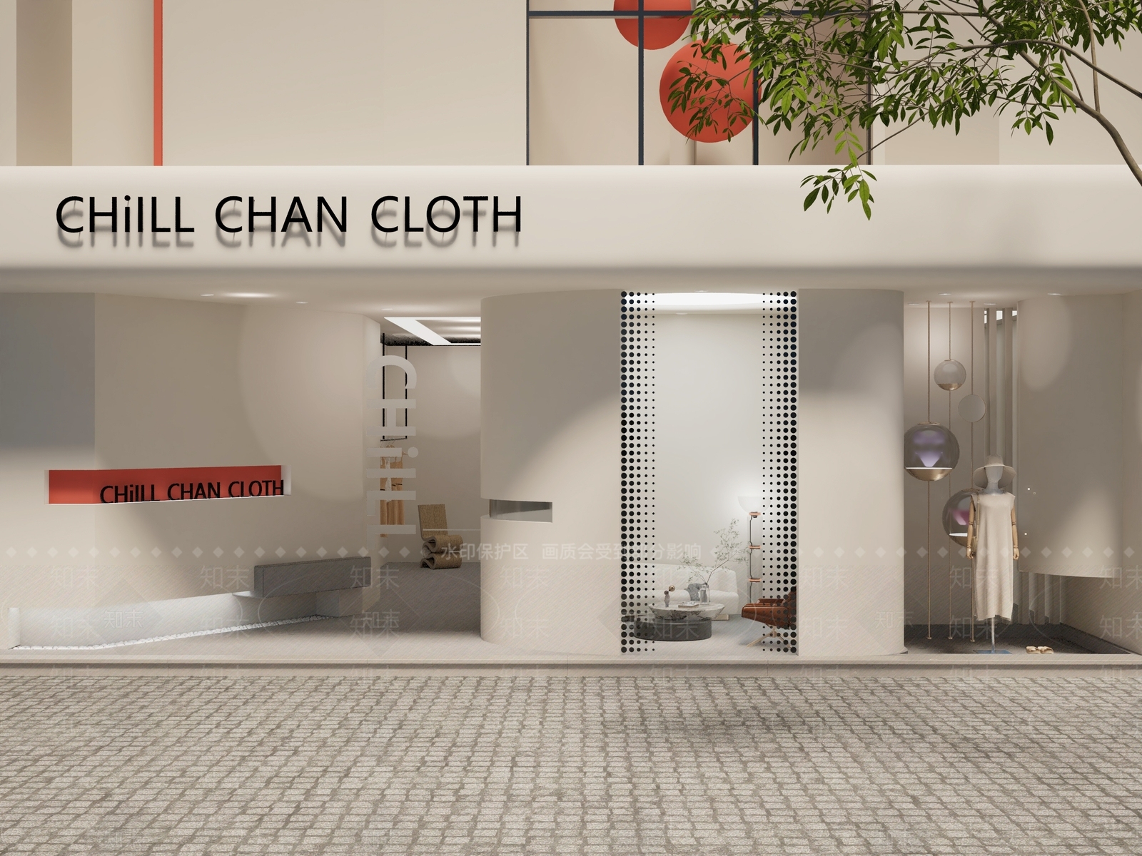 现代服装店3D模型下载【ID:1185247942】