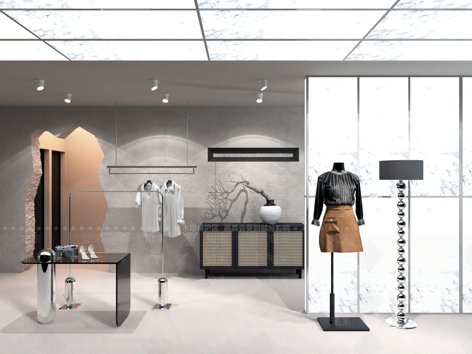 现代服装店3D模型下载【ID:1185253300】