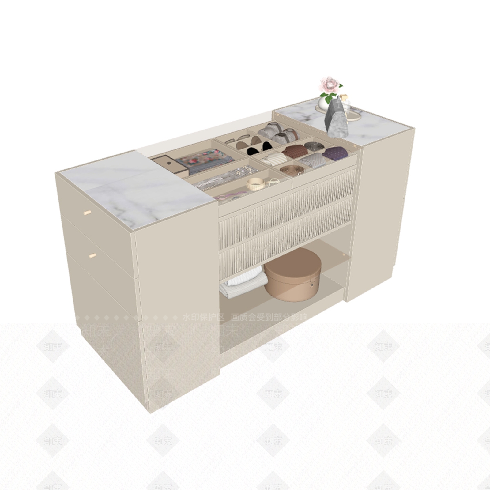 现代衣帽间SU模型下载【ID:1185263152】