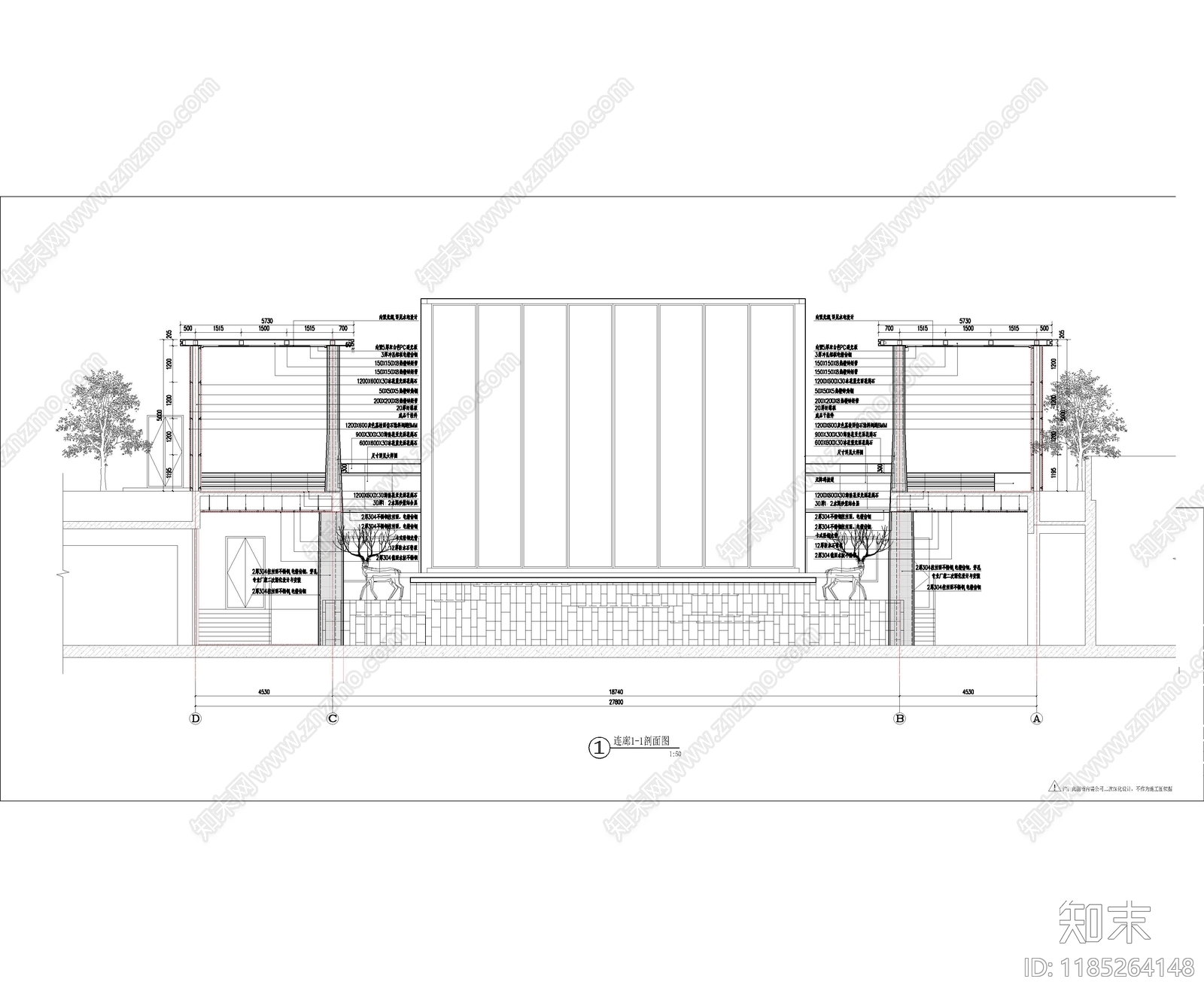 新中式庭院cad施工图下载【ID:1185264148】