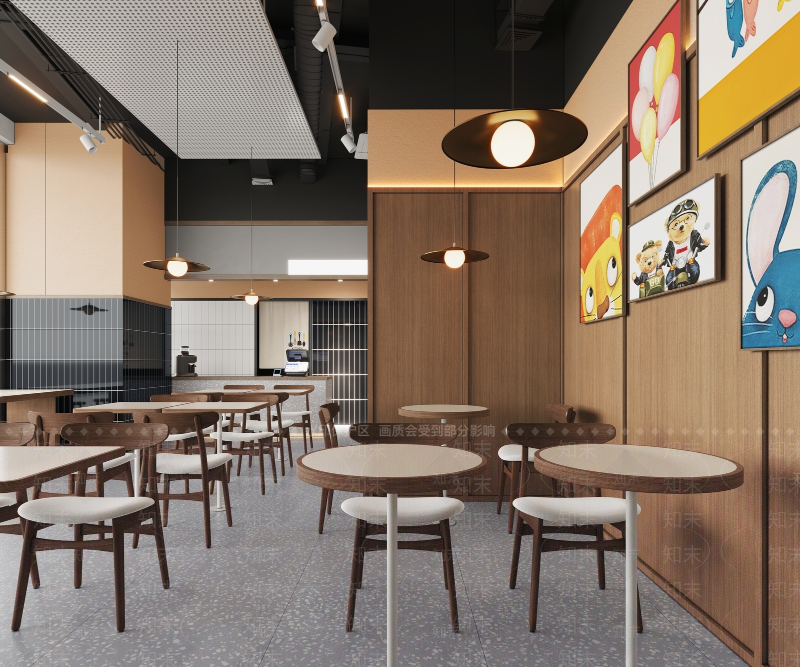 现代茶餐厅3D模型下载【ID:1185264801】