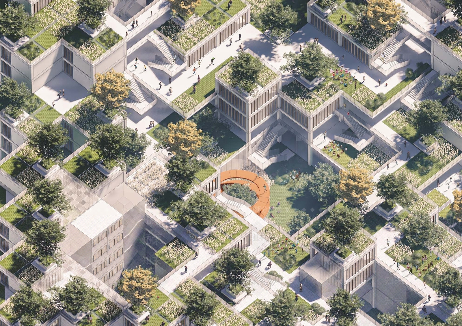 现代学校建筑SU模型下载【ID:1185273937】