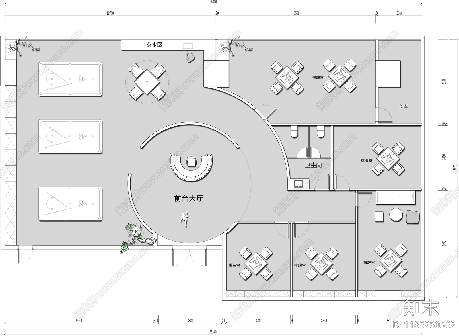 现代其他休闲娱乐空间施工图下载【ID:1185280562】