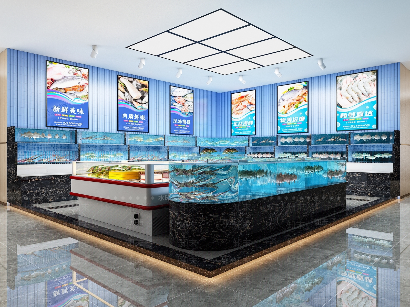 现代其他餐饮空间3D模型下载【ID:1185282384】