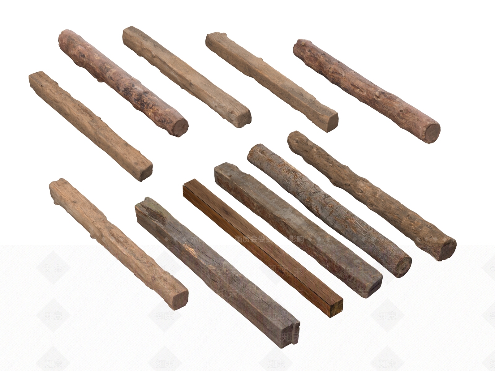 现代木头木板3D模型下载【ID:1185282957】