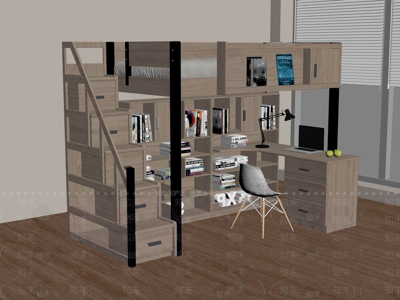上下床SU模型下载【ID:1185283612】