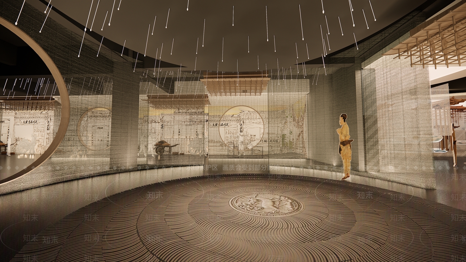 中式现代博物馆SU模型下载【ID:1185284280】