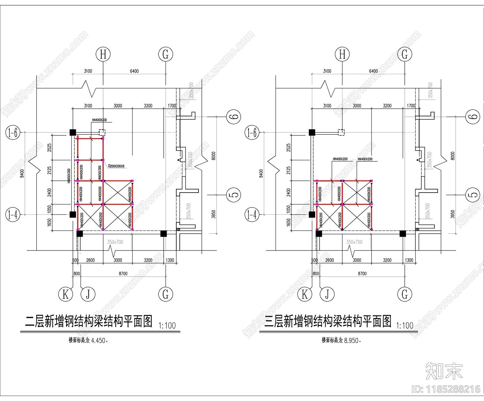 现代办公楼建筑cad施工图下载【ID:1185288216】
