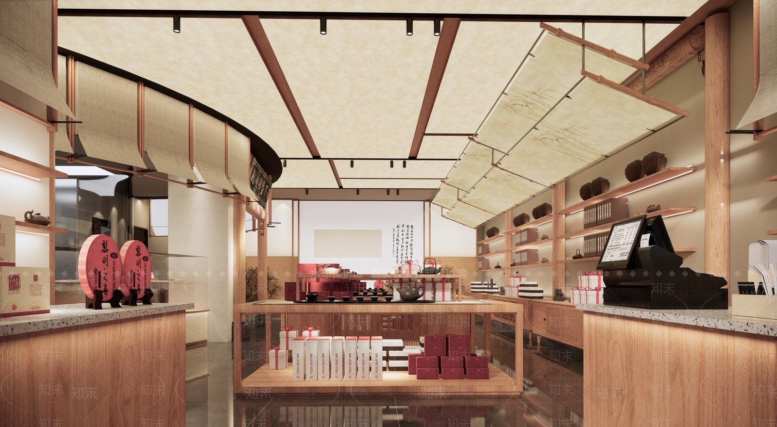 新中式现代超市SU模型下载【ID:1185296261】