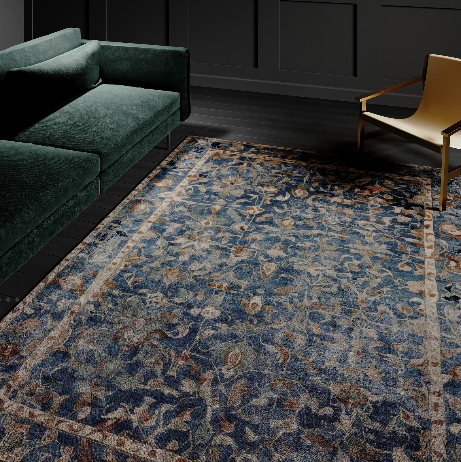 欧式美式地毯SU模型下载【ID:1185297177】