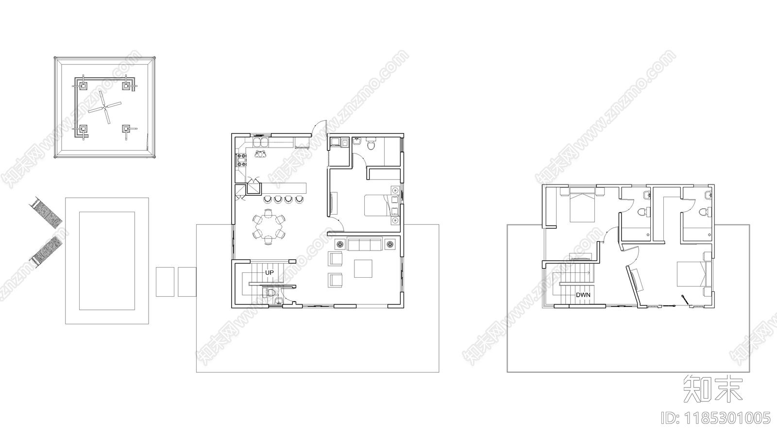 现代住宅楼建筑施工图下载【ID:1185301005】