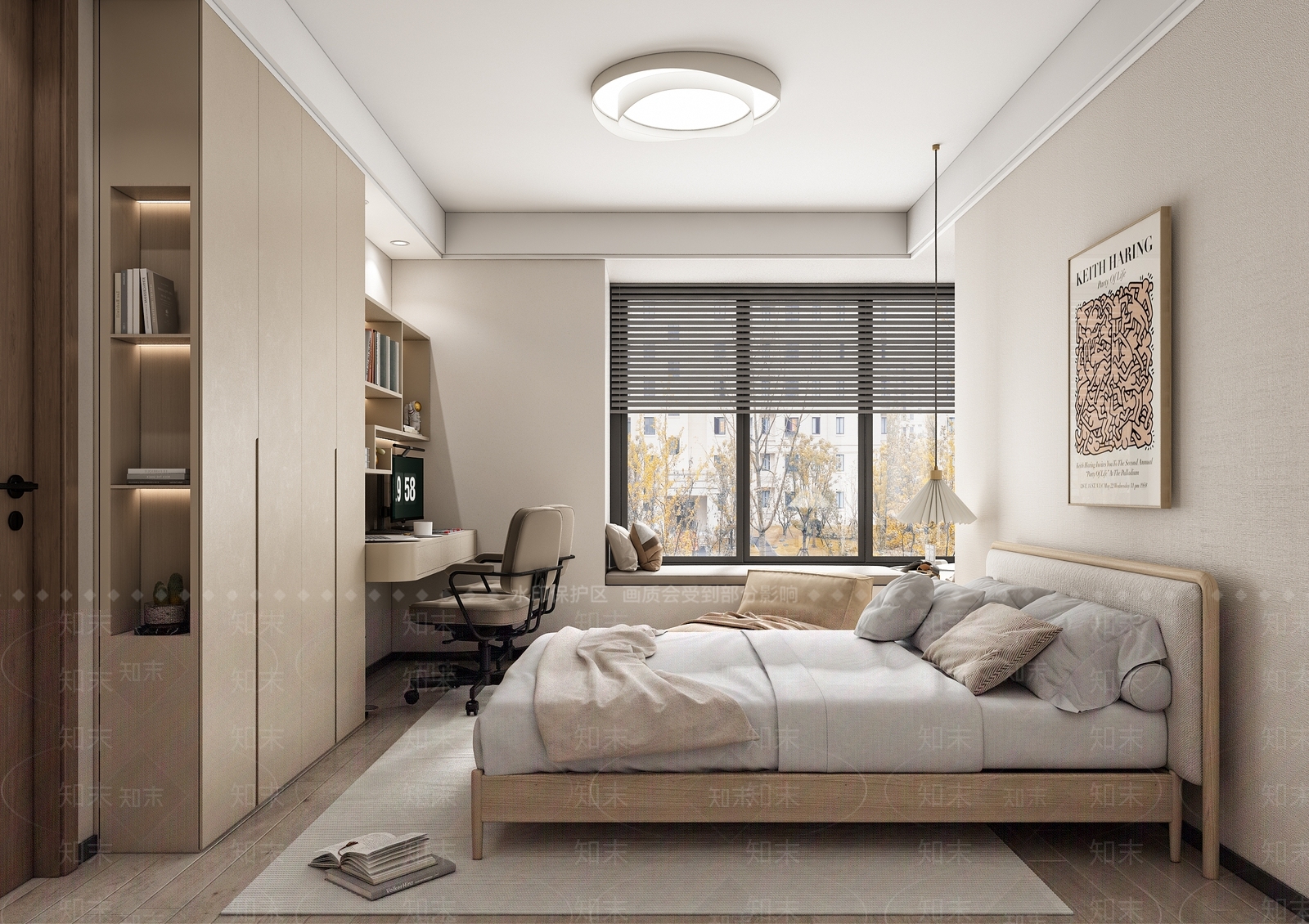 现代家居卧室3D模型下载【ID:1185301634】