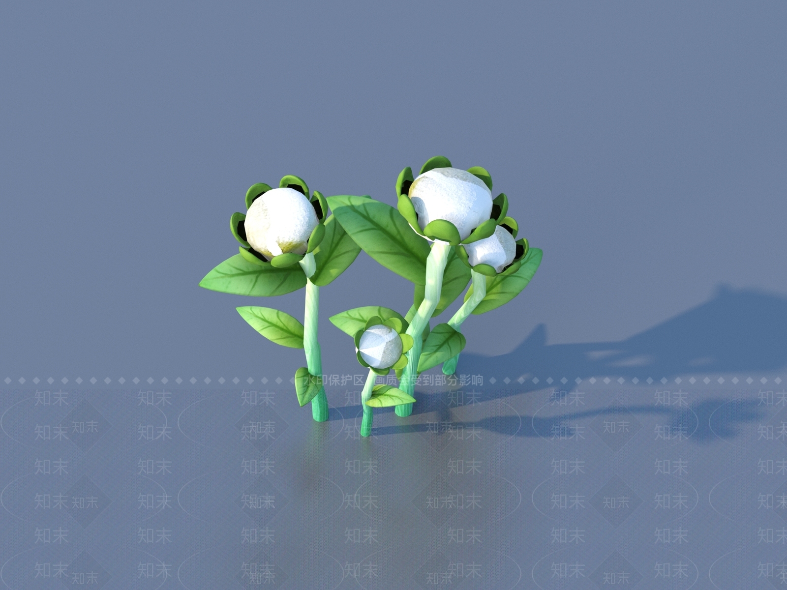 花草组合3D模型下载【ID:1185302874】