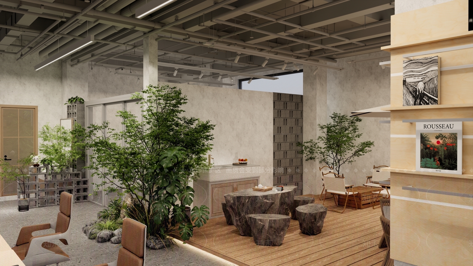 现代办公大堂SU模型下载【ID:1215927906】