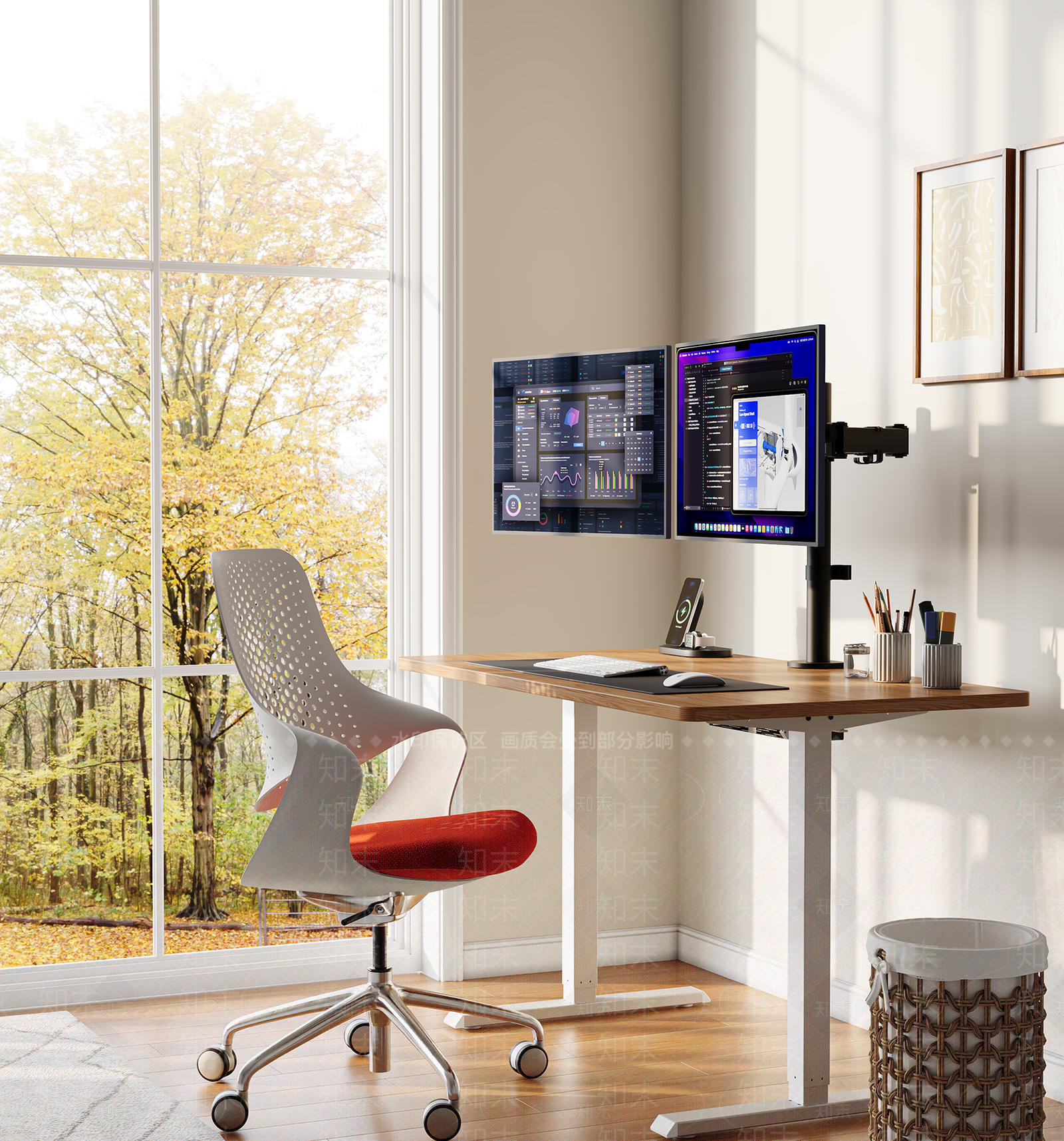 现代简约书房3D模型下载【ID:1185308292】