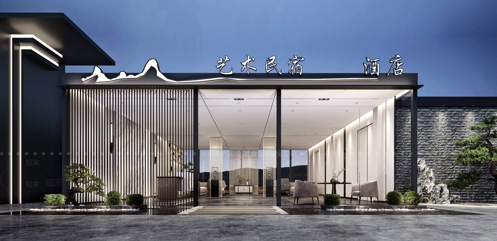 现代售楼处3D模型下载【ID:1185313166】