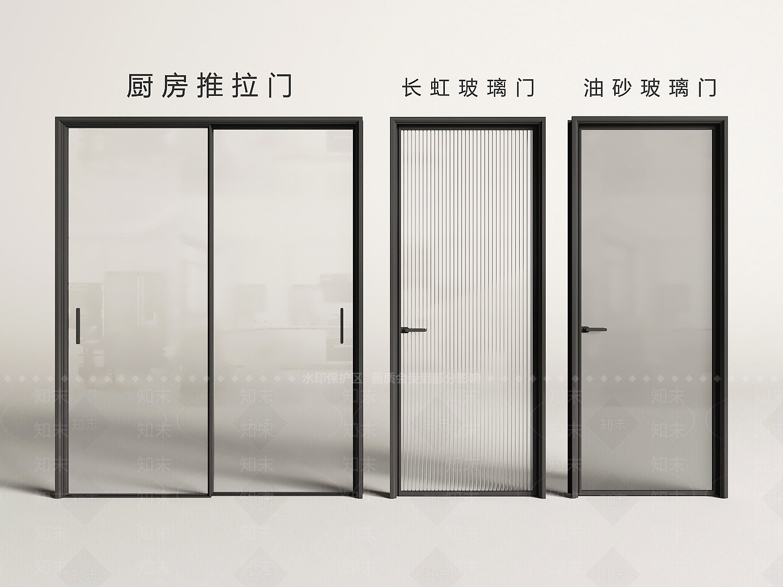 现代推拉门SU模型下载【ID:1185318318】