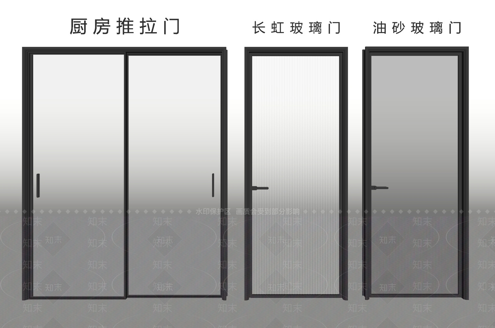 现代推拉门SU模型下载【ID:1185318318】