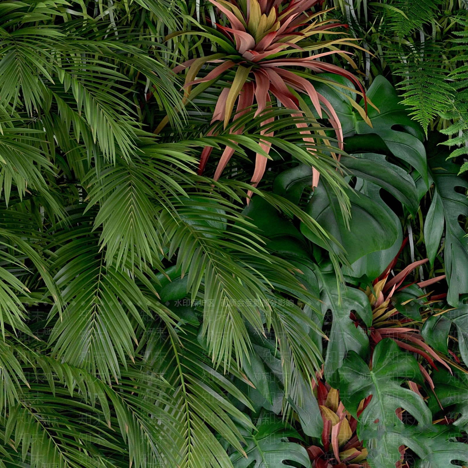绿植墙3D模型下载【ID:1185319696】
