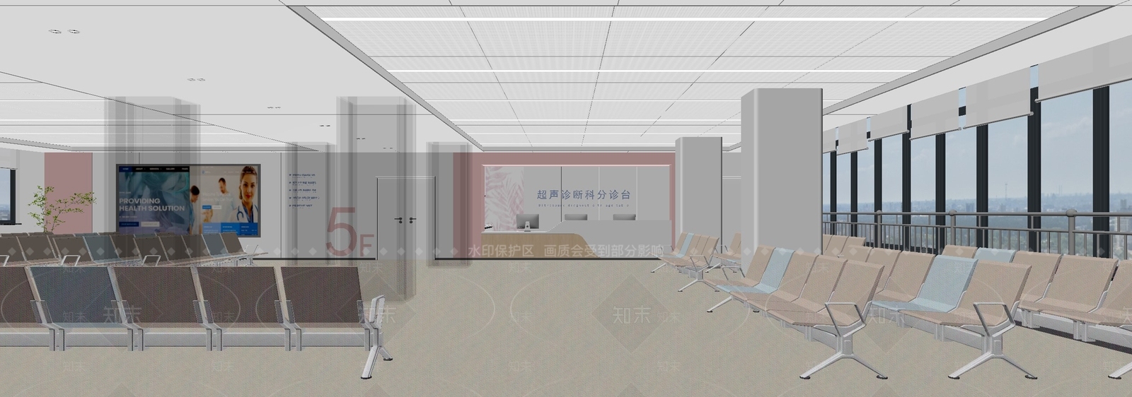 现代医院SU模型下载【ID:1185320425】