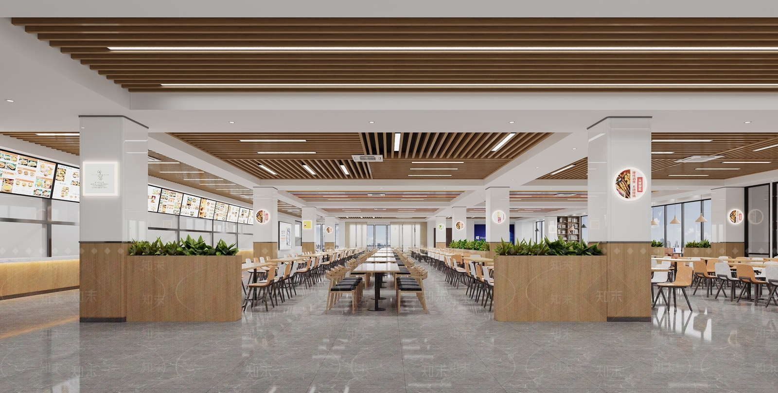 现代食堂3D模型下载【ID:1185324042】