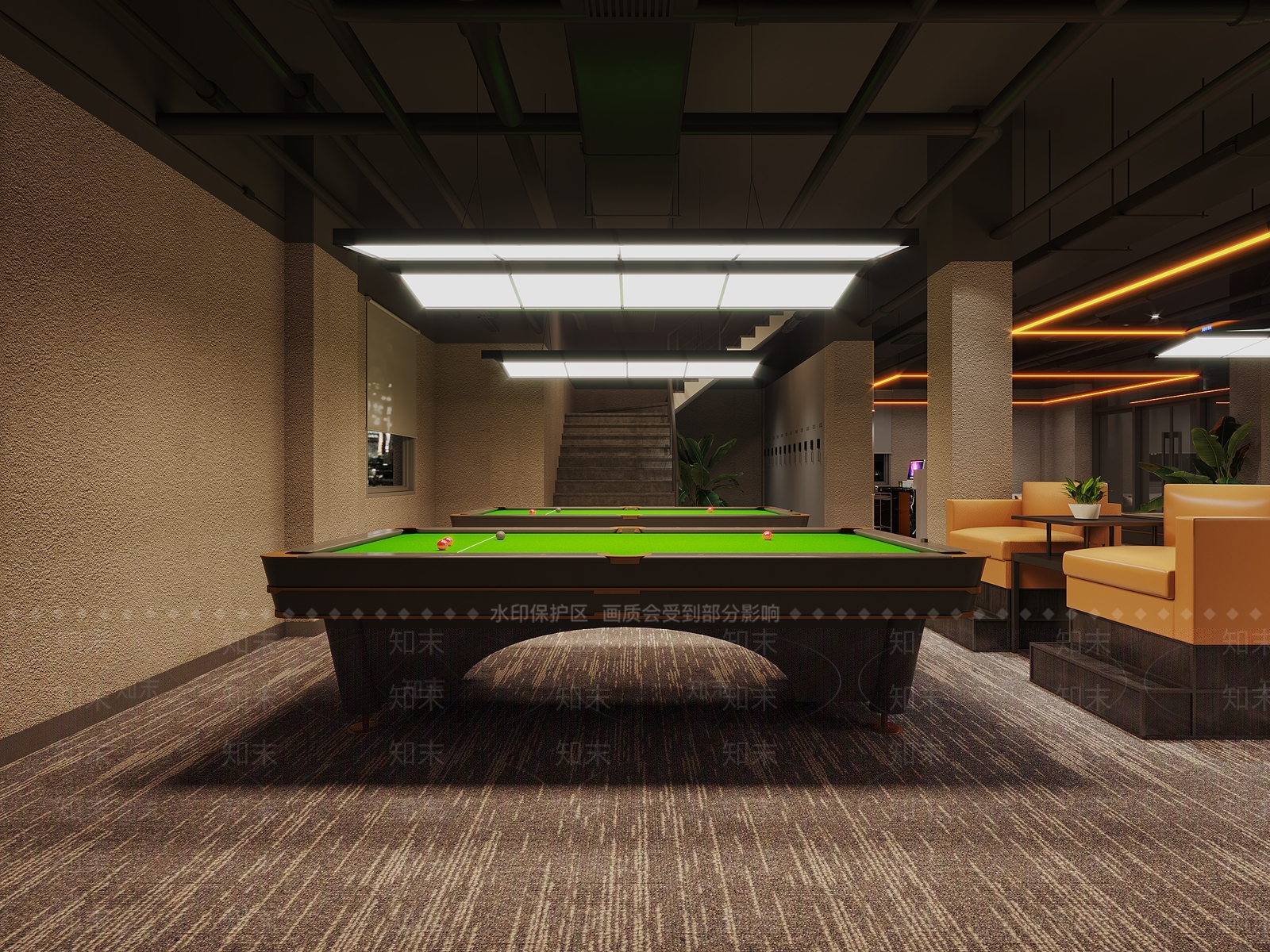 现代其他娱乐空间3D模型下载【ID:1185320429】