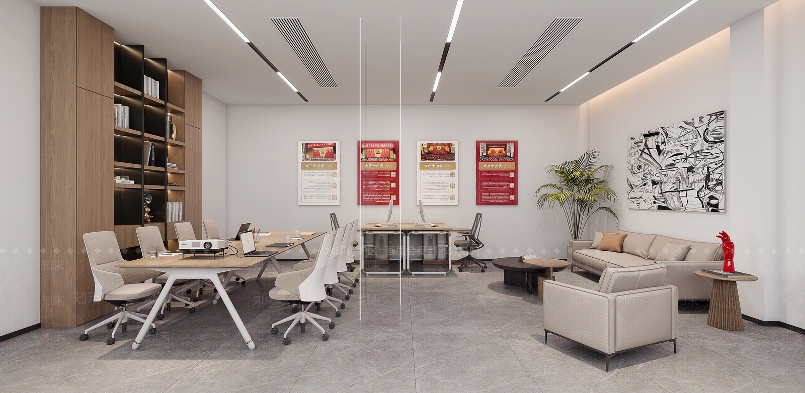 现代接待室3D模型下载【ID:1185323880】