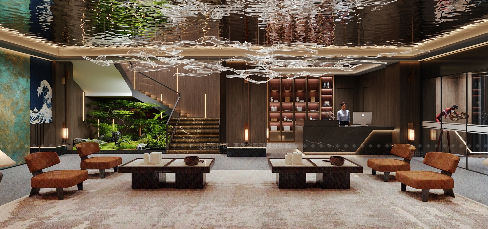 新中式足浴店3D模型下载【ID:1185324698】