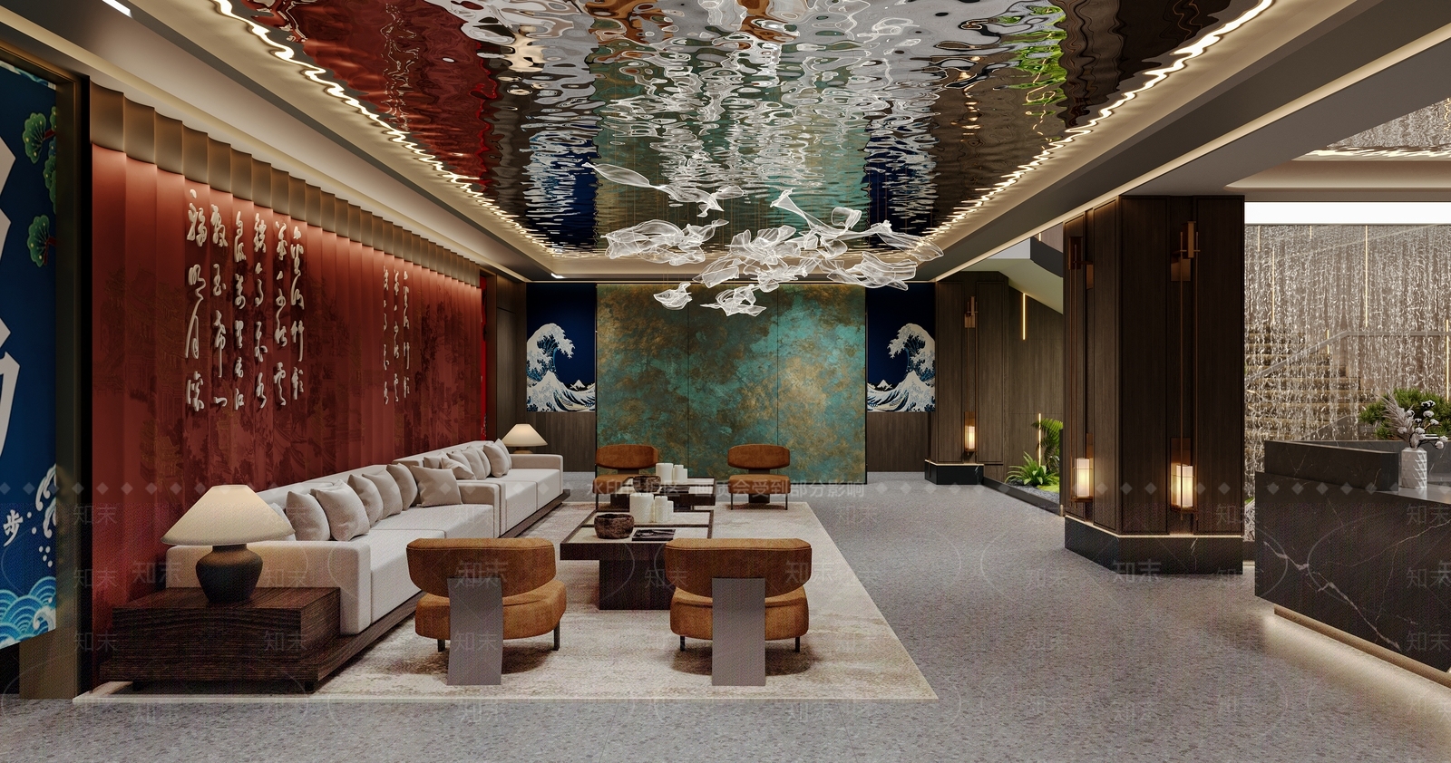 新中式足浴店3D模型下载【ID:1185324698】