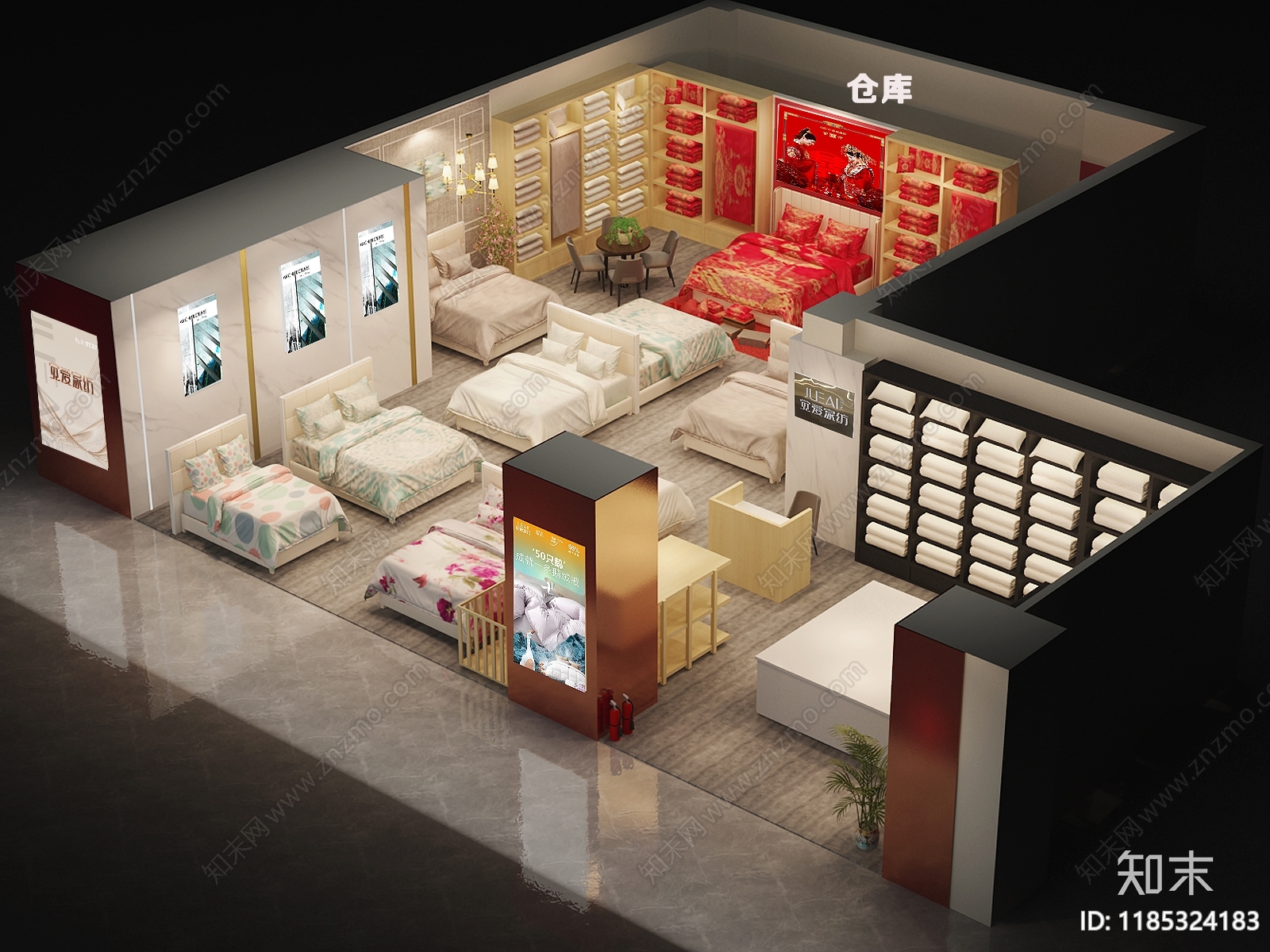 新中式其他商业空间cad施工图下载【ID:1185324183】