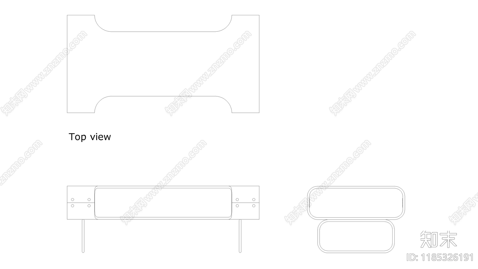 现代桌椅施工图下载【ID:1185326191】