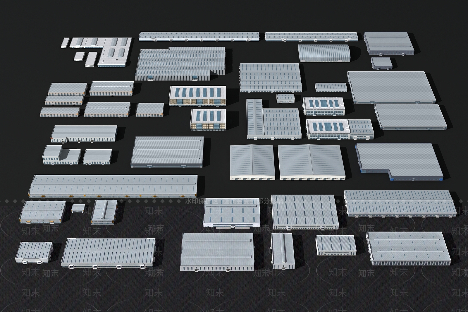 现代厂房3D模型下载【ID:1185326588】