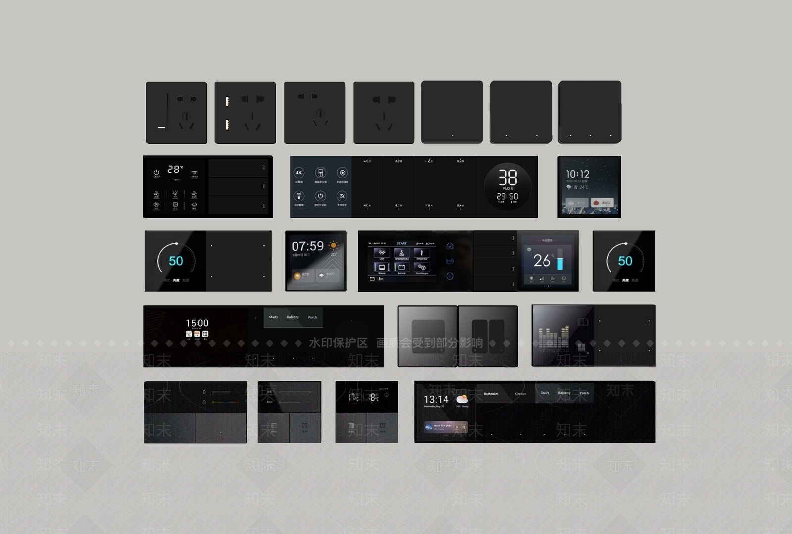 现代插座SU模型下载【ID:1185326599】