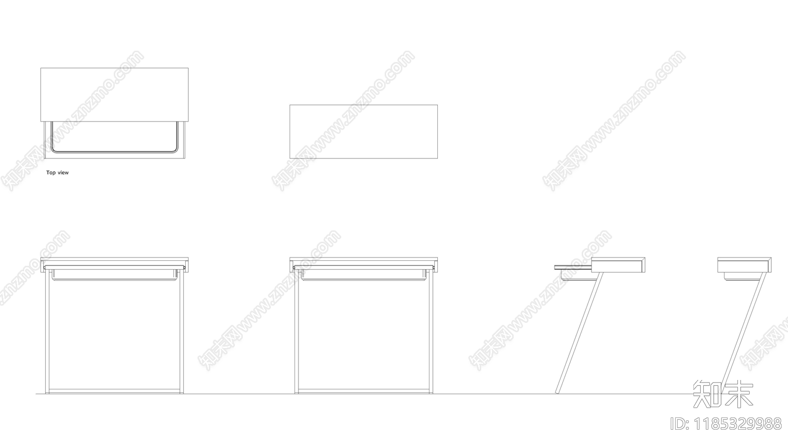 现代桌椅施工图下载【ID:1185329988】