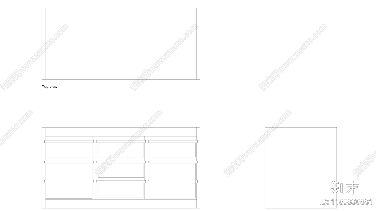 现代柜子施工图下载【ID:1185330881】