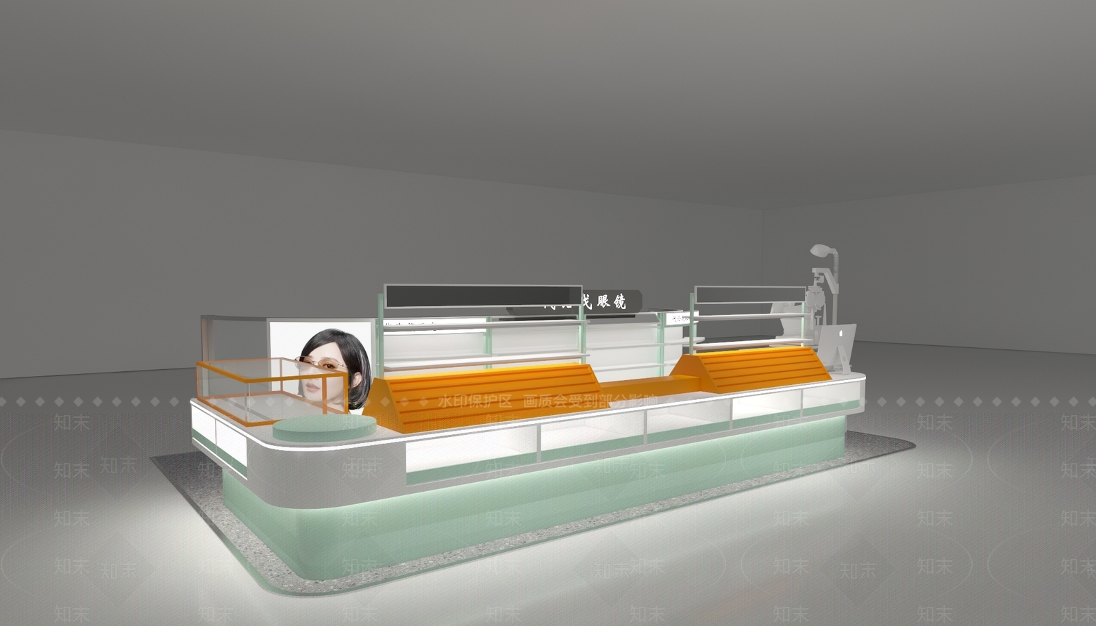 现代简约眼镜店3D模型下载【ID:1185333578】