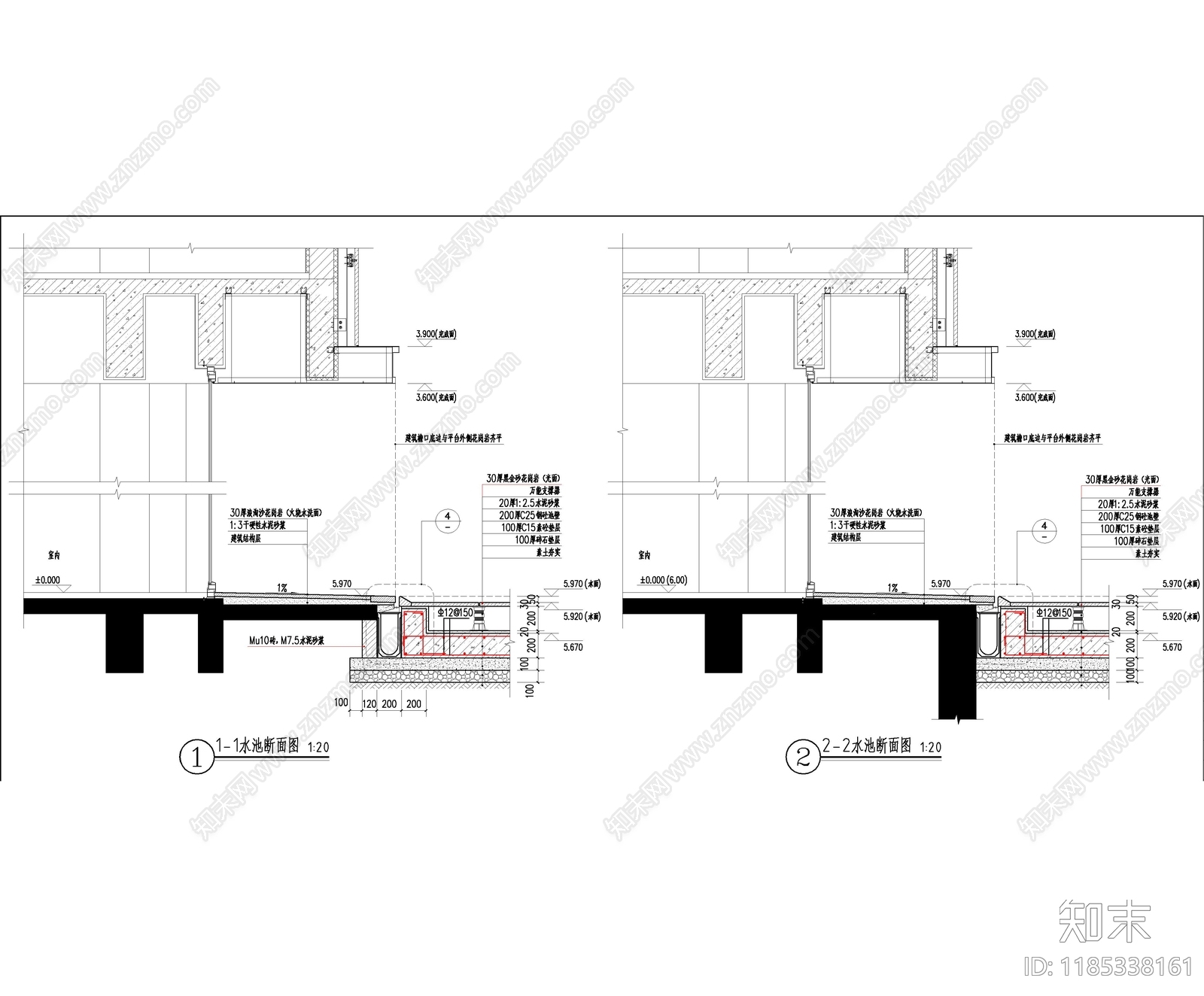 新中式庭院cad施工图下载【ID:1185338161】