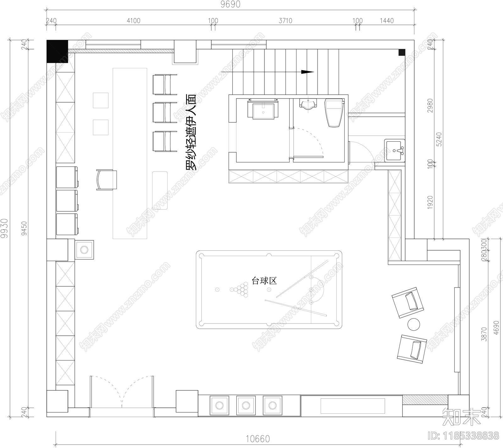 现代会所cad施工图下载【ID:1185338838】