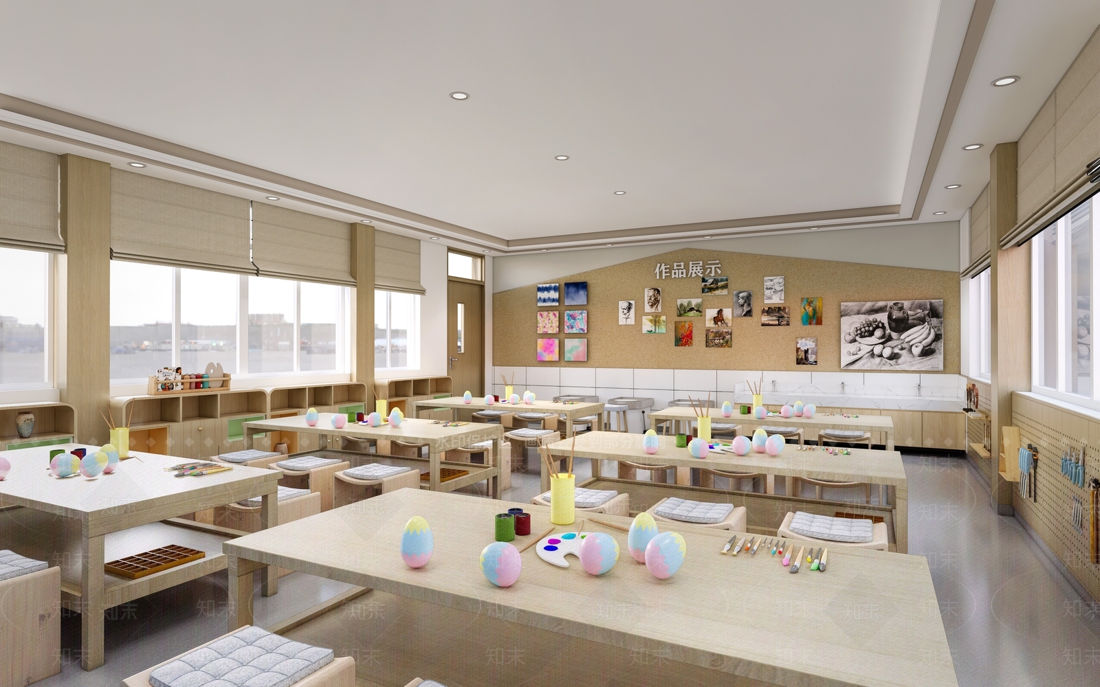 现代教室SU模型精品下载_SketchUp模型_知末网