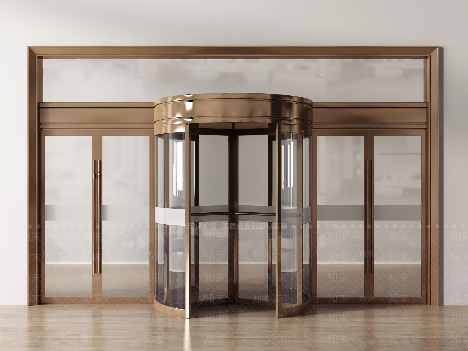 现代旋转门3D模型下载【ID:1185341271】