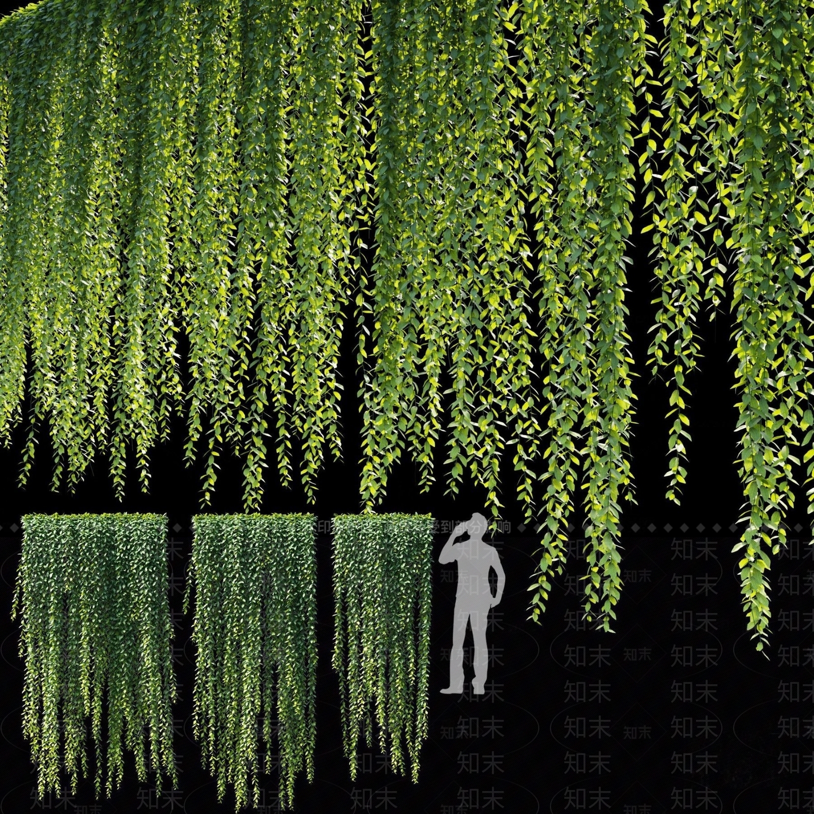 现代绿植藤蔓3D模型下载【ID:1185344842】